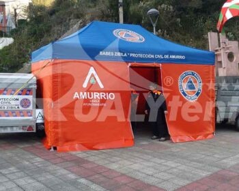 Carpa plegable de 3 por 4.5 para la Protección Civil de Amurrio