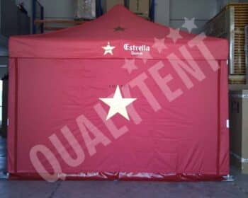 Carpa personalizada de 4x4m de color rojo
