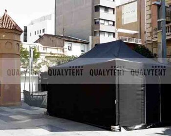 Carpa plegable de color negro Qualytent de 4x6m