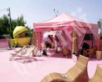 Carpa hexagonal para eventos elegantes