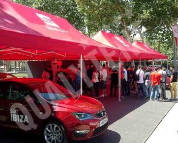Carpas plegables para Seat de 4x8m rojas