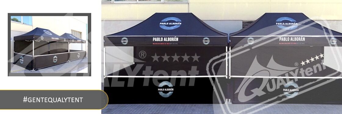 Carpas plegables de 4.5x3m personalizadas Pablo Alborán