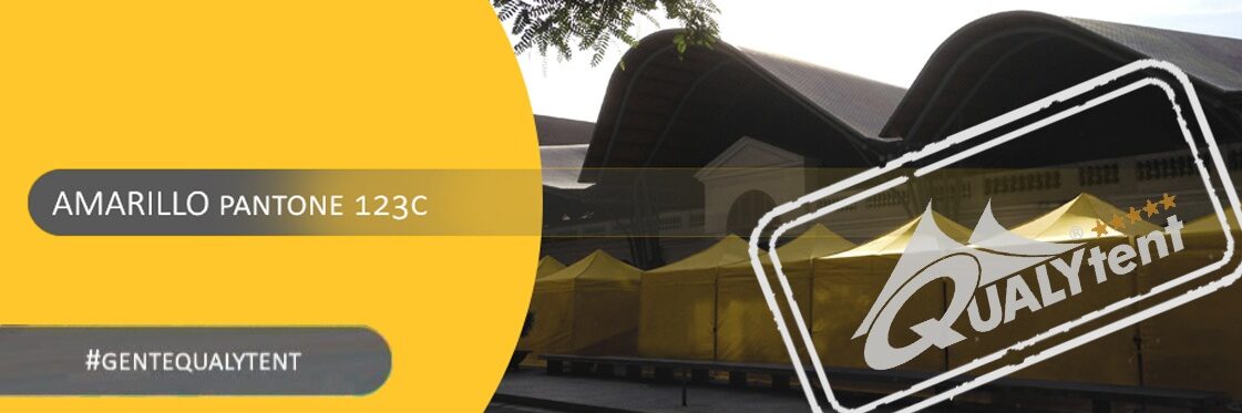 Carpas plegables amarillas Qualytent Premium