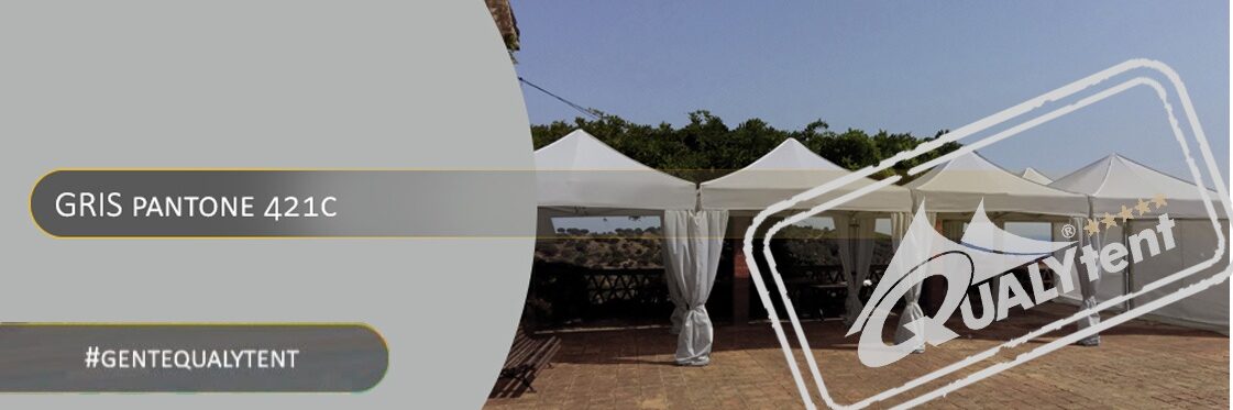 Carpas plegables de color gris Qualytent Premium