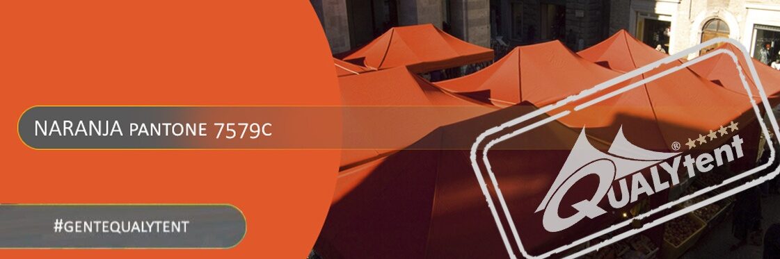 Carpas plegables naranjas Qualytent Premium