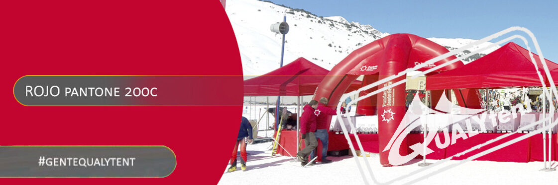 Carpas plegables rojas Qualytent Premium