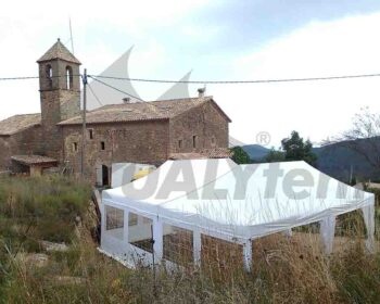 Carpa modular de 8x8m de color blanco