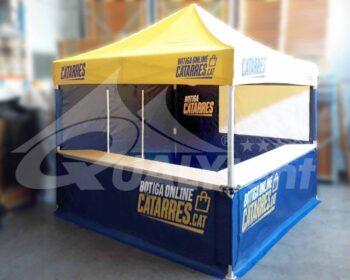 Carpa plegable de 3x3m con mostrador