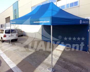 Carpa plegable de 6 por 4 azul