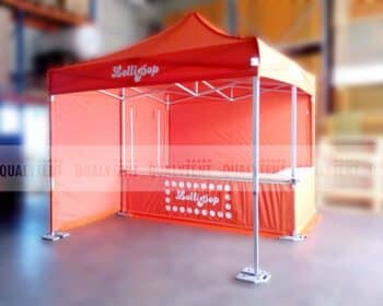 Carpa plegable de 3x3m con mostrador