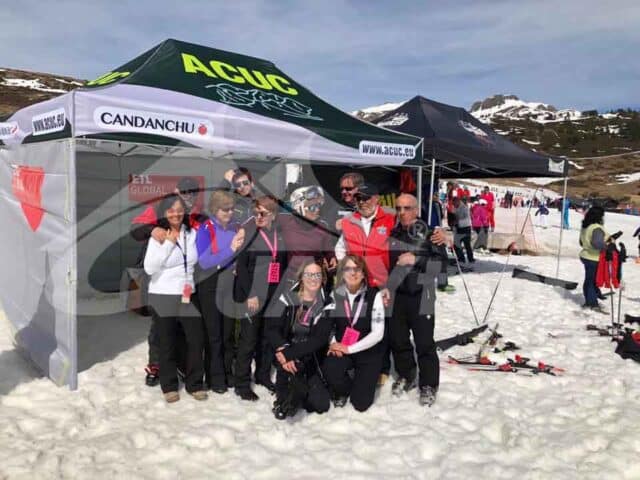 Carpa plegable resistente en Candanchú