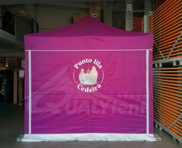 Carpa plegable Punto Lila 3x3