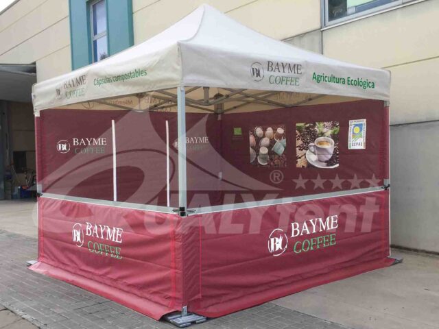 Carpa plegable personalizada tres por tres