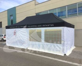 Carpa 8x4m plegable personalizada Asociacion de Vecinos