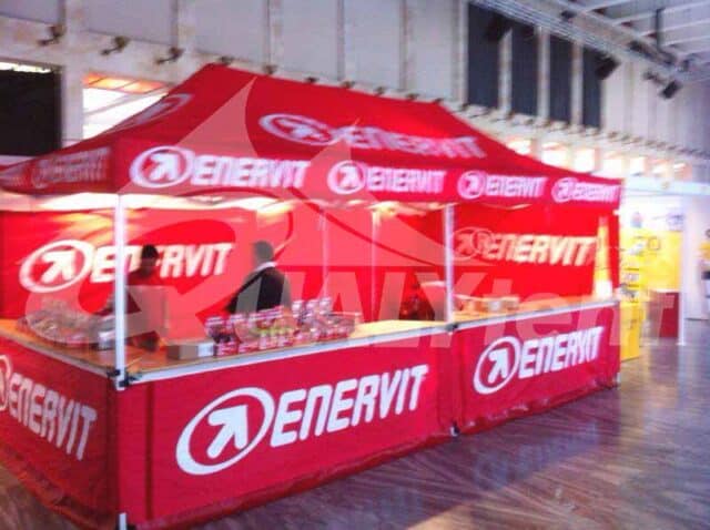 Carpa con mostradores de 6x3 personalizada