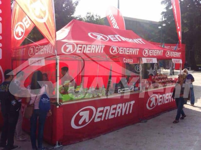 Carpa con mostrador y personalizada Enervit